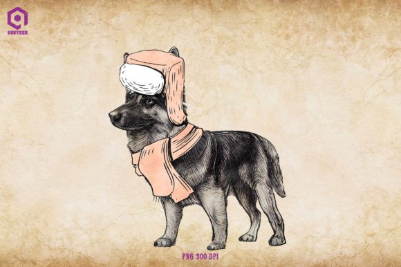 A Cozy Christmas Dog Graphic for Crafting Warm Brand Stories