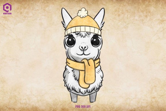 A Cozy Llama Graphic for Festive Handmade Projects