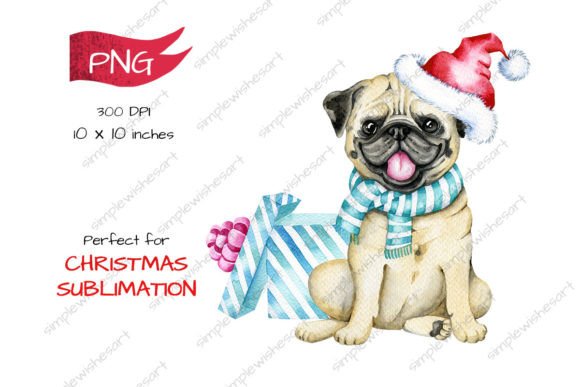 A Festive Pug: Holiday Graphics for a Local Business