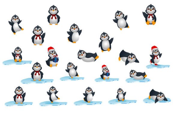 Adorable Penguins Ready for Holiday Embroidery Projects