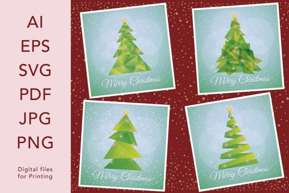 An Abstract Tree Graphic for Modern Holiday Design