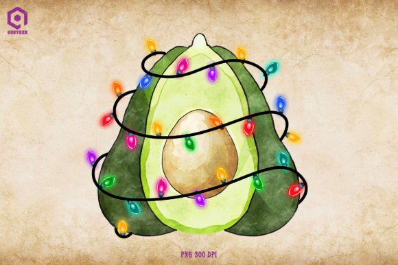 An Avocado Christmas Tree Lights Embroidery Design Review