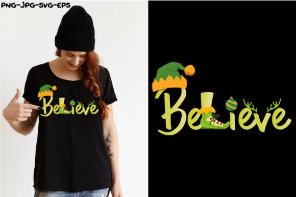 Believe, Christmas Graphics for Your Handmade Holiday Collections