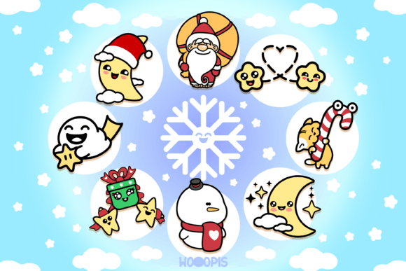 Christmas Winter Bundle 8 Illustrations for Brand Graphics