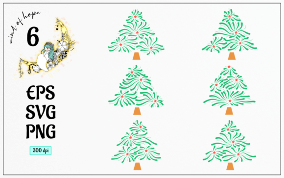 Crafting with a Festive Swirl Line Christmas Tree Graphic