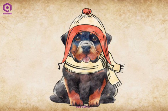 Crafting with Rottweiler Cozy Christmas Graphics