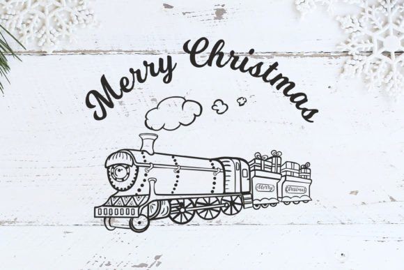 Evaluating a Festive Train SVG for Brand Design