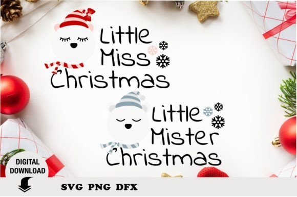 Polar Bear Christmas Graphics for Crafters & Sellers